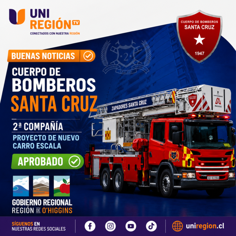 Santa Cruz recibirá nuevo carro con brazo articulado para fortalecer el trabajo de Bomberos